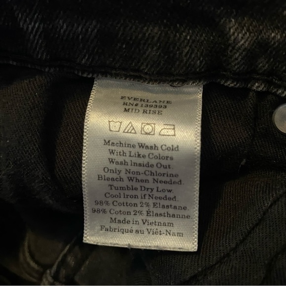 Everlane Mid Rise Skinny Jean Charcoal Grey 25 Regular - Picture 4 of 7